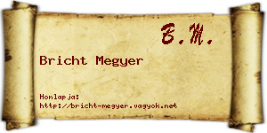 Bricht Megyer névjegykártya